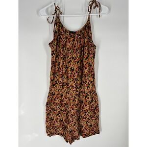 Theory Womens 100% Silk Larianna Floral Jumper M‎ Tie Strap Dark Romantic Flowy